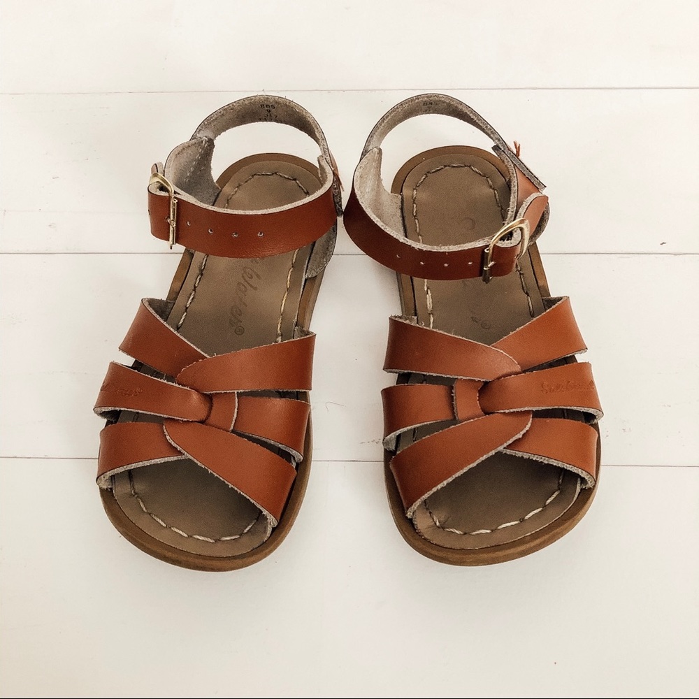Saltwater Sandals Tan 9 Toddler